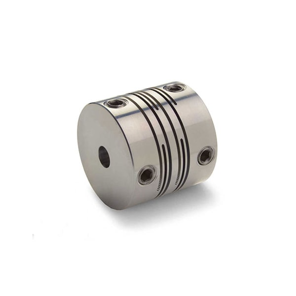 Slit Coupling, Set Screw, Short, Bores 5mmx0.188", OD 0.512", Aluminum